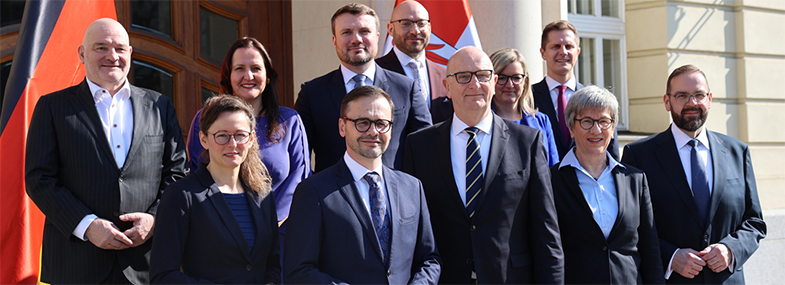State Government of Brandenburg in front of the State Chancellery in Potsdam